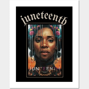 juneteenth African American woman Posters and Art